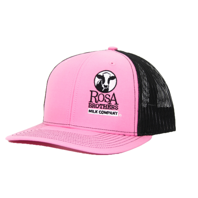 Snap Back Trucker Hat Pink/Black Rosa Brothers Milk Company