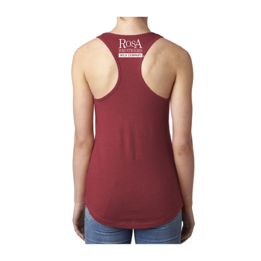 Women's Red Racerback Tank Top Rosa Brothers Milk Company